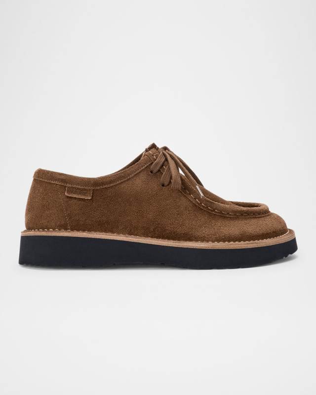 Faro Suede Lace-Up Derby Shoes